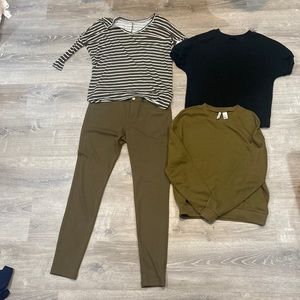 3 shirts one pair of pants for(47.00$)